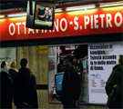 Tv nella metropolitana di Roma