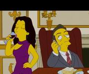 Nicolas Sarkozy e Carla Bruni personaggi dei Simpson