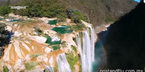 Video Droni. La Cascata di Tamul (Messico), una delle più belle del mondo, vista dal drone