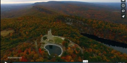 Videodroni. La Riserva Naturale di Mohonk (Stato di New York) vista dal drone