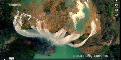Videodroni. Le cascate di Huasteca (Messico) viste dal drone