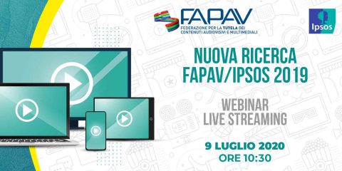 Nuova ricerca FAPAV/Ipsos sulla pirateria audiovisiva, webinar live streaming il 9 luglio