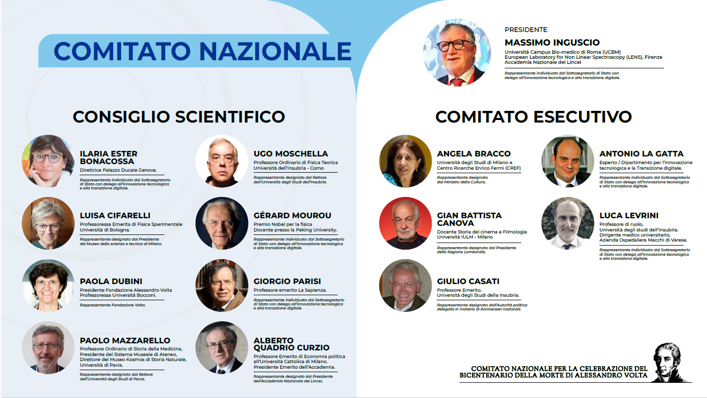 Presentato il Comitato Nazionale per le Celebrazioni Voltiane